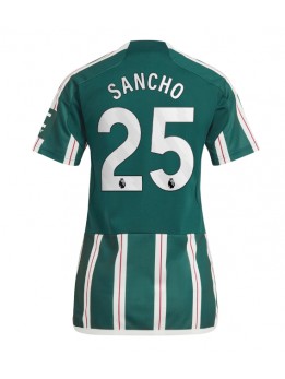 Billige Manchester United Jadon Sancho #25 Bortedrakt Dame 2023-24 Kortermet